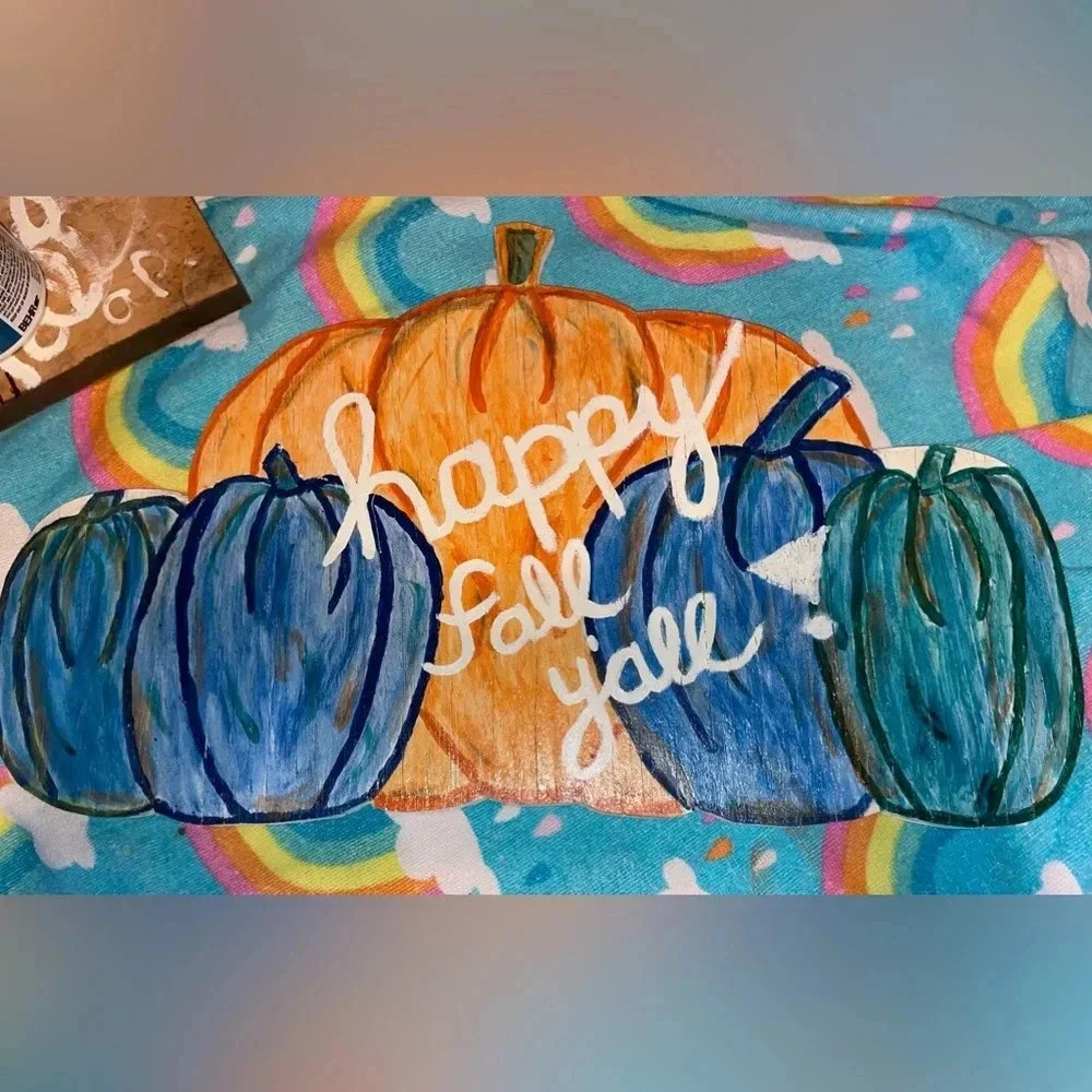 Happy Fall Yall wooden wall decor - new​